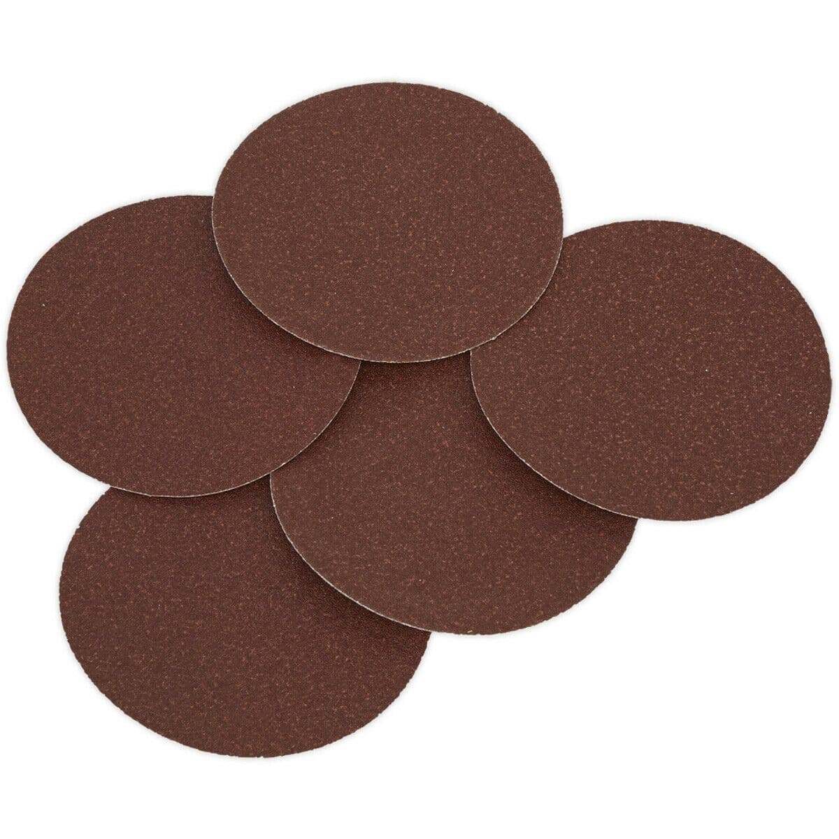 5 PACK 125mm Self Adhesive Backed Sanding Disc 80 Grit Aluminium Oxide Sheet