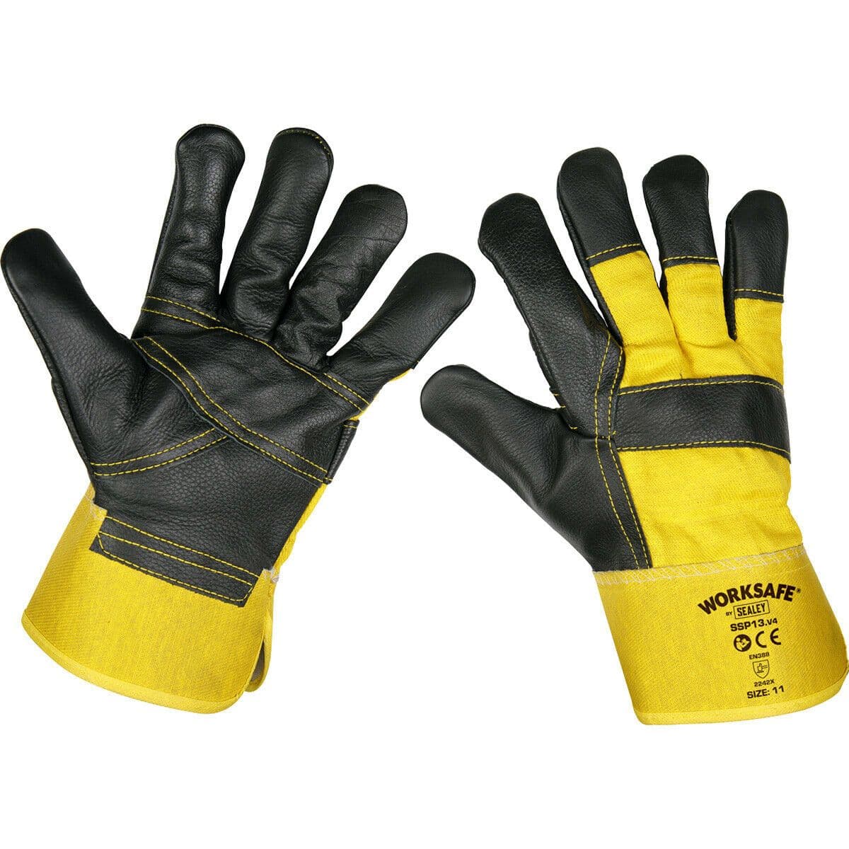 PAIR General Purpose Riggers Gloves Strong Stitching Hide Palm Protection