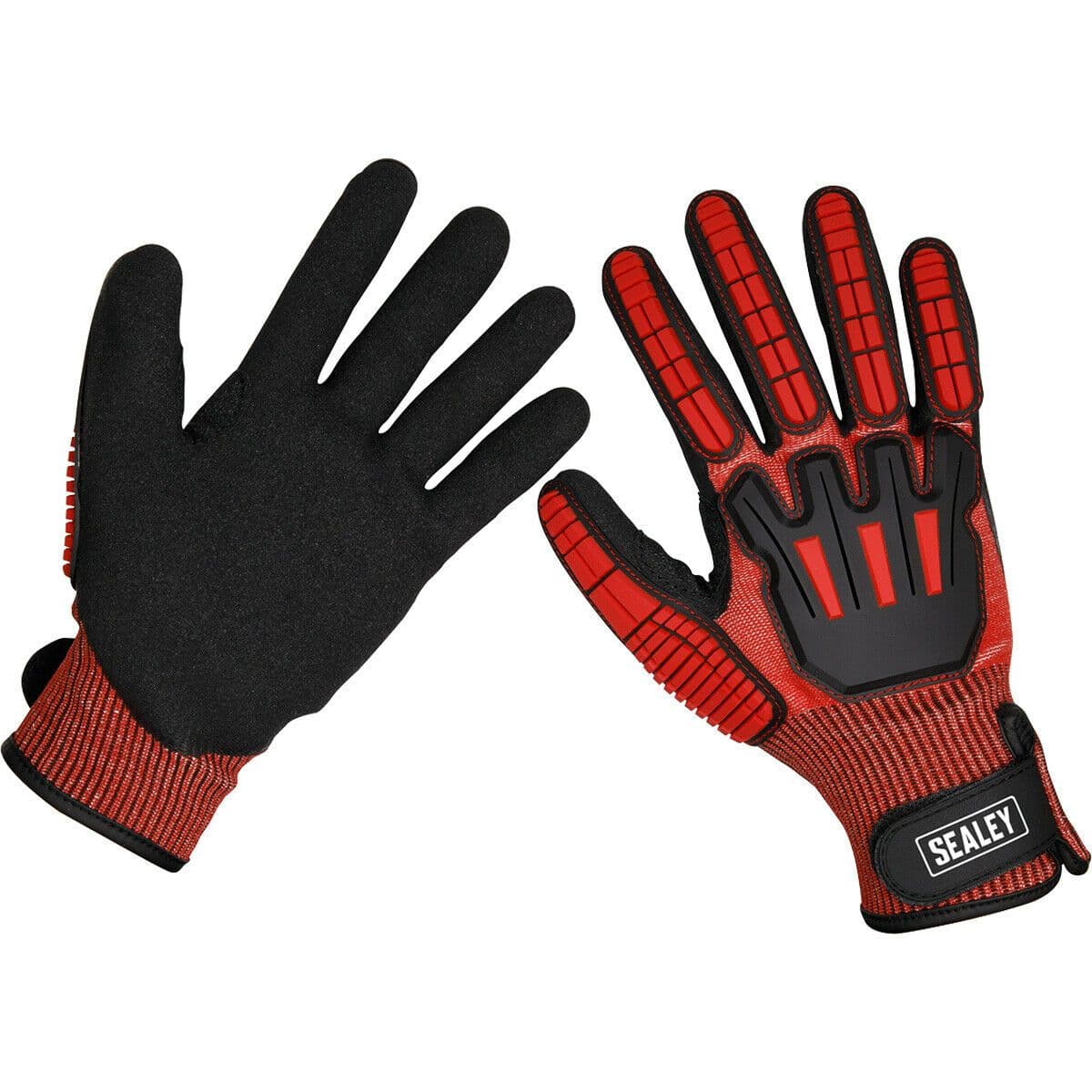 PAIR Cut & Impact Resistant Gloves Hook & Loop Wrist Strap Washable