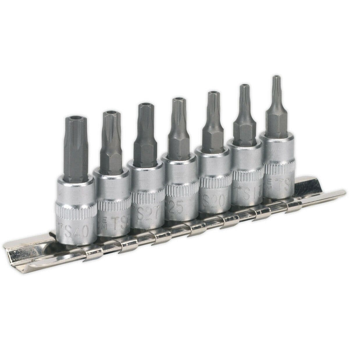 7pc TRX Star SECURITY Socket Bit Set - 1/4" Square Drive - TS10 to TS40 S2 Steel