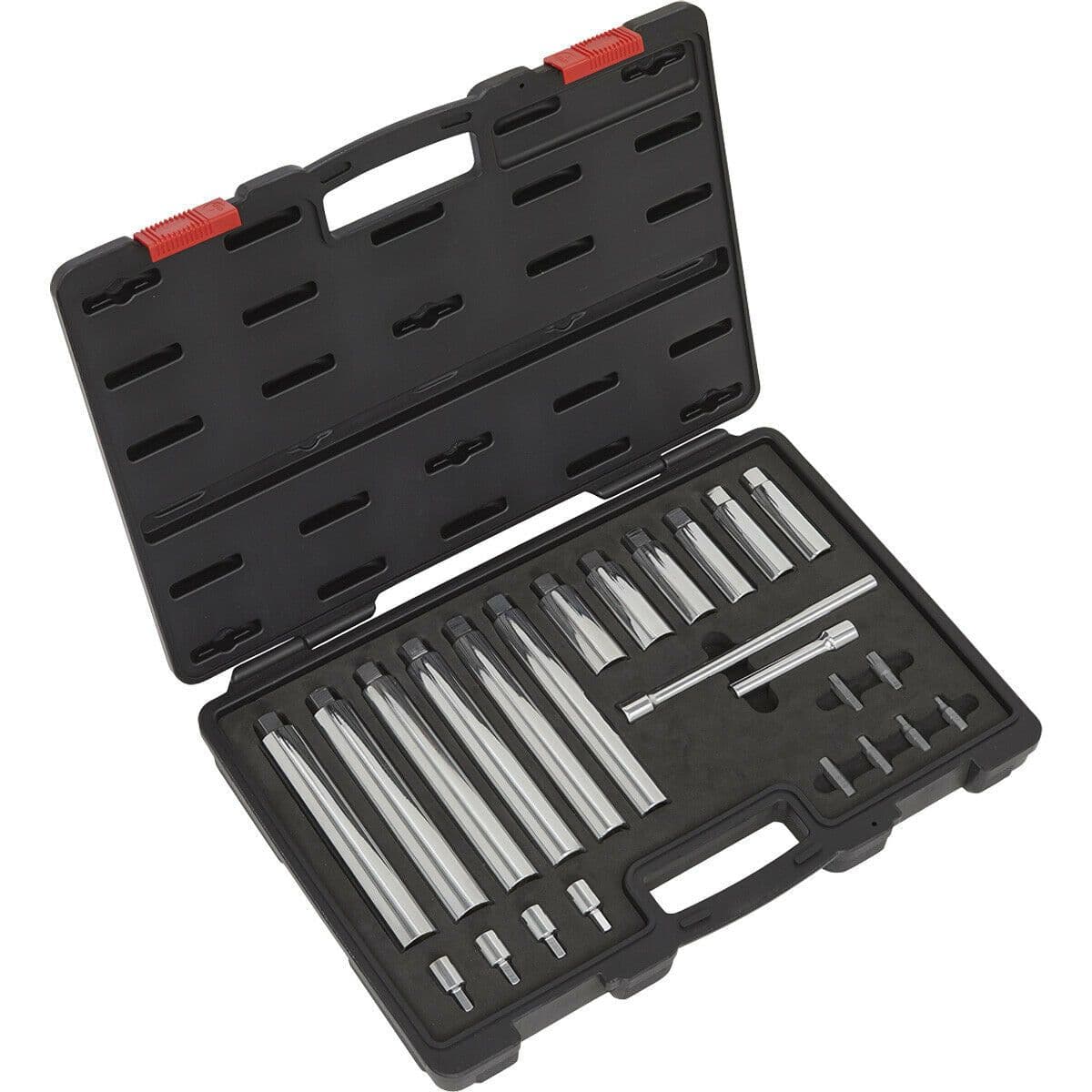 24pc Strut Nut Socket Set 1 2" Drive Top Suspension Short & Deep Engine Bits