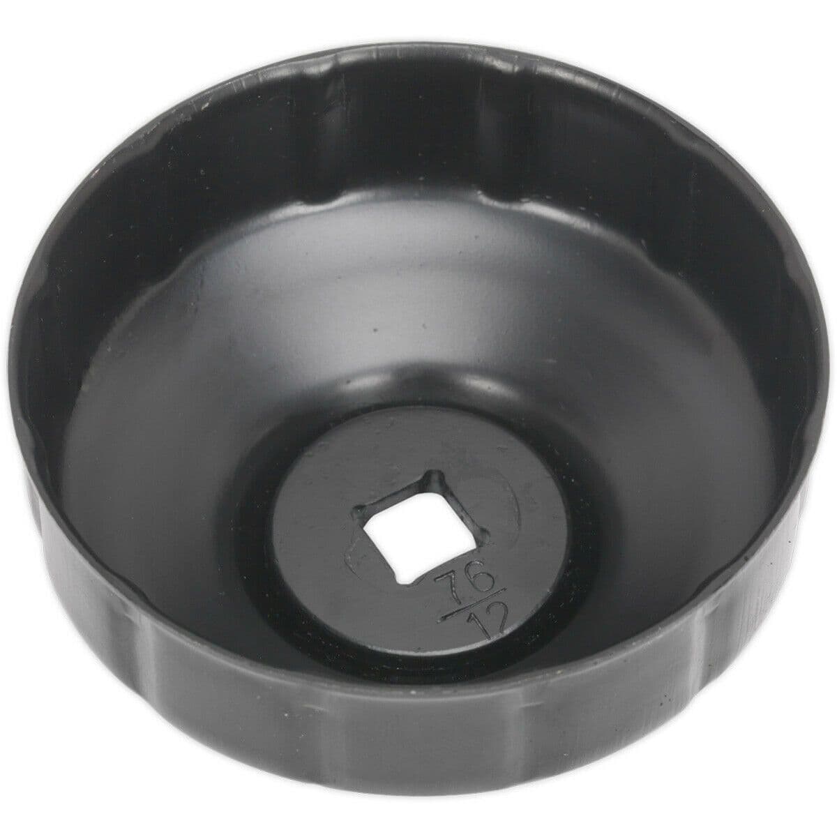 76mm Oil Filter Cap Wrench - 12 Flutes - 3/8" Sq Drive - Low Profile Design