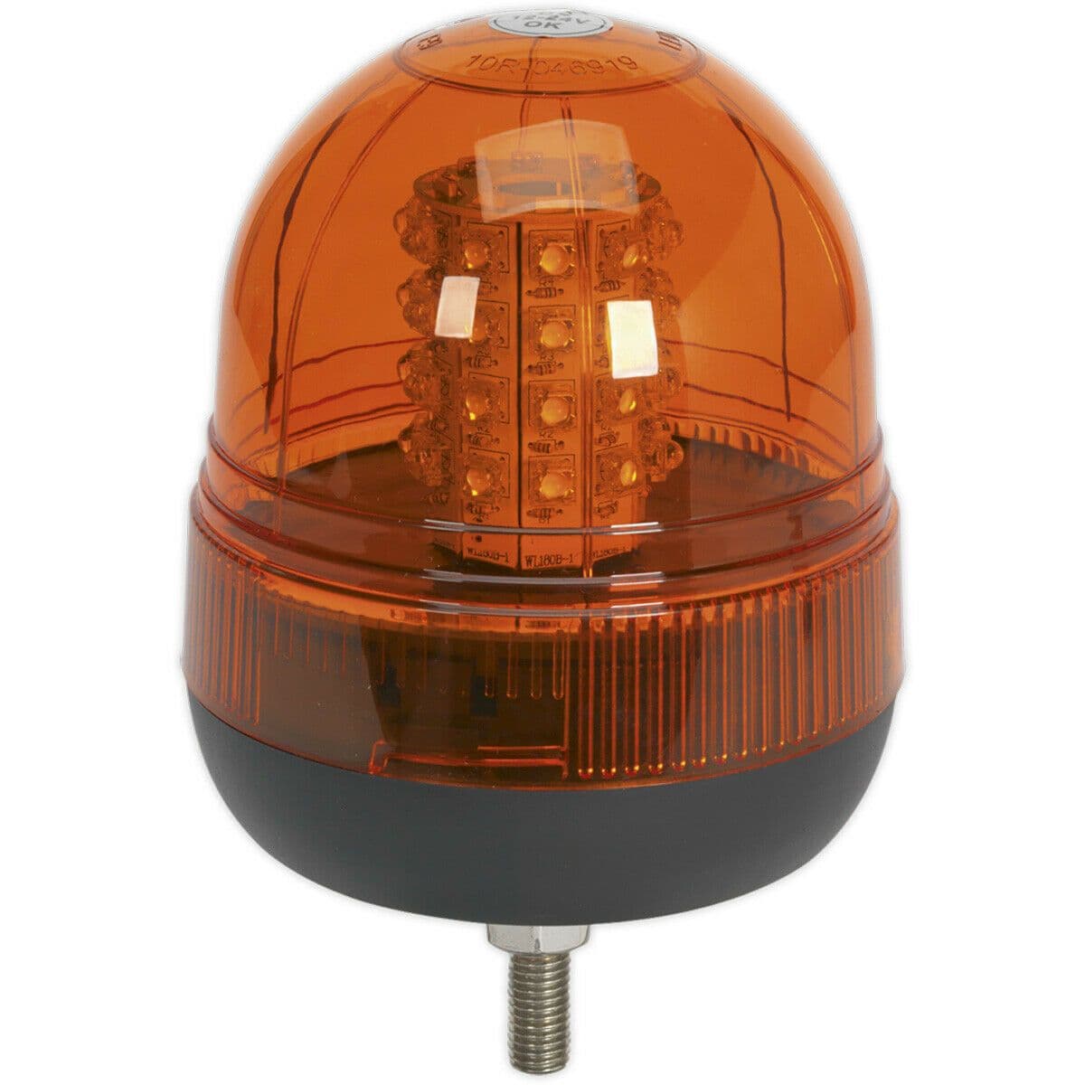 12V 24V Fixed LED Rotating Amber Beacon Light 12mm Threaded Fixing Bolt