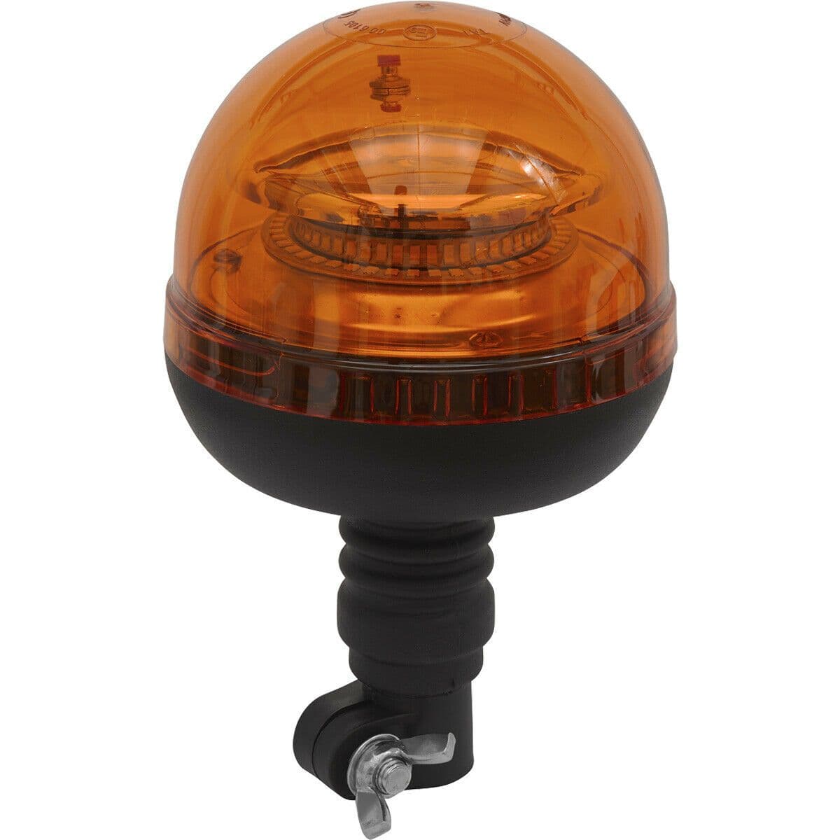 12V 24V LED Rotating Amber Beacon Light & Spigot Base Mount Warning Lamp