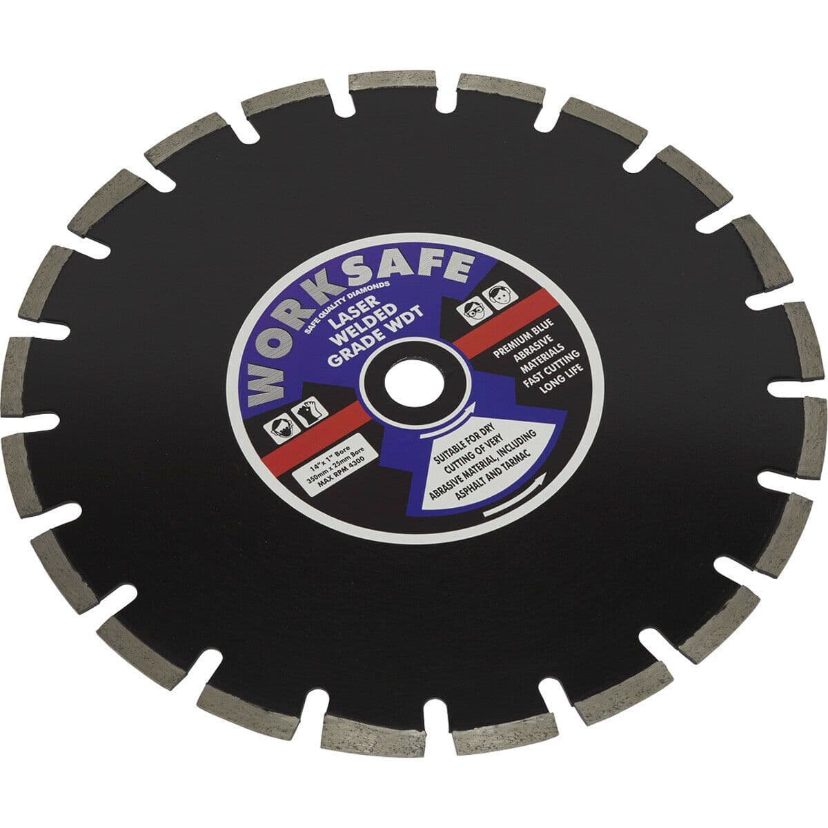Diamond Cutting Blade 350mm Diameter 25mm Bore Asphalt & Tarmac Cutting