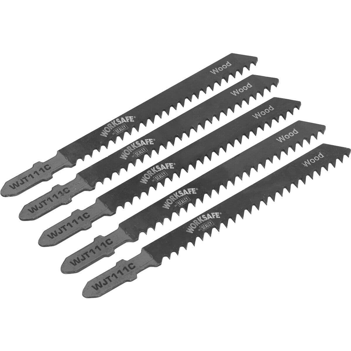 5 PACK 75mm Chrome Vanadium Steel Jigsaw Blade 9 TPI Side Set Teeth Wood