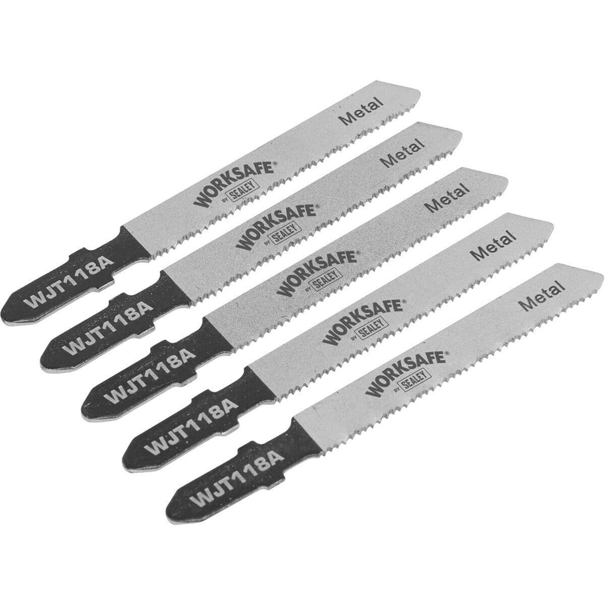 5 PACK 55mm HSS Metal Jigsaw Blade 21 TPI Wavy Set Teeth Metal Saw Blade