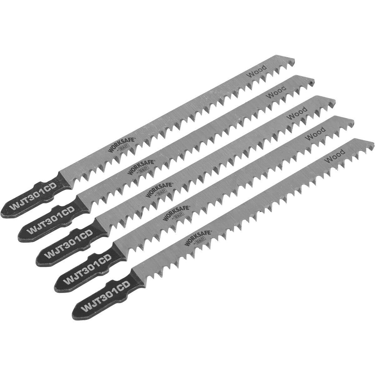 5 PACK 90mm Chrome Vanadium Steel Jigsaw Blade 8 TPI Diagonal Teeth Wood