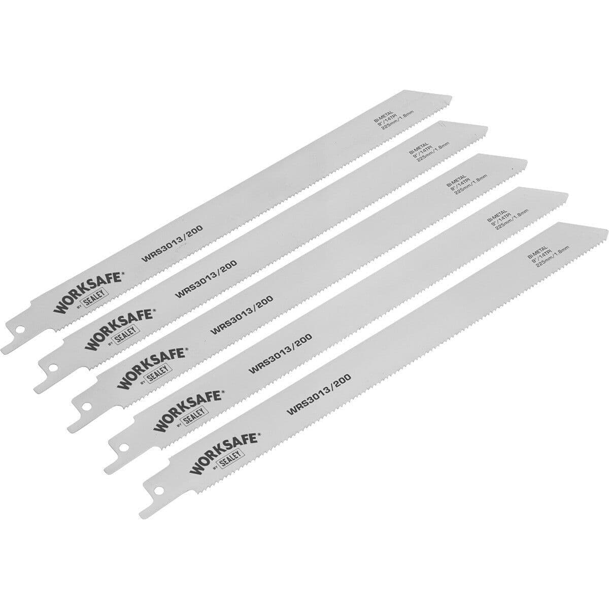5 PACK 225mm Reciprocating Saw Blade 14 TPI Suitable Iron Steel Pipes