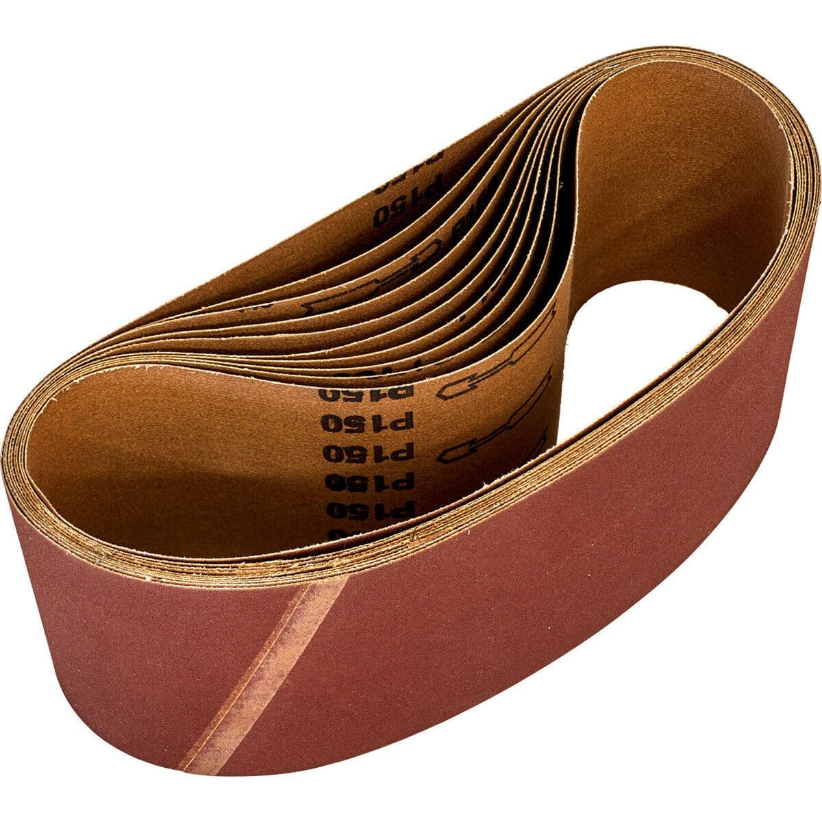 10 PACK 100mm x 620mm Sanding Belts 150 Grit Aluminium Oxide Cloth Backed