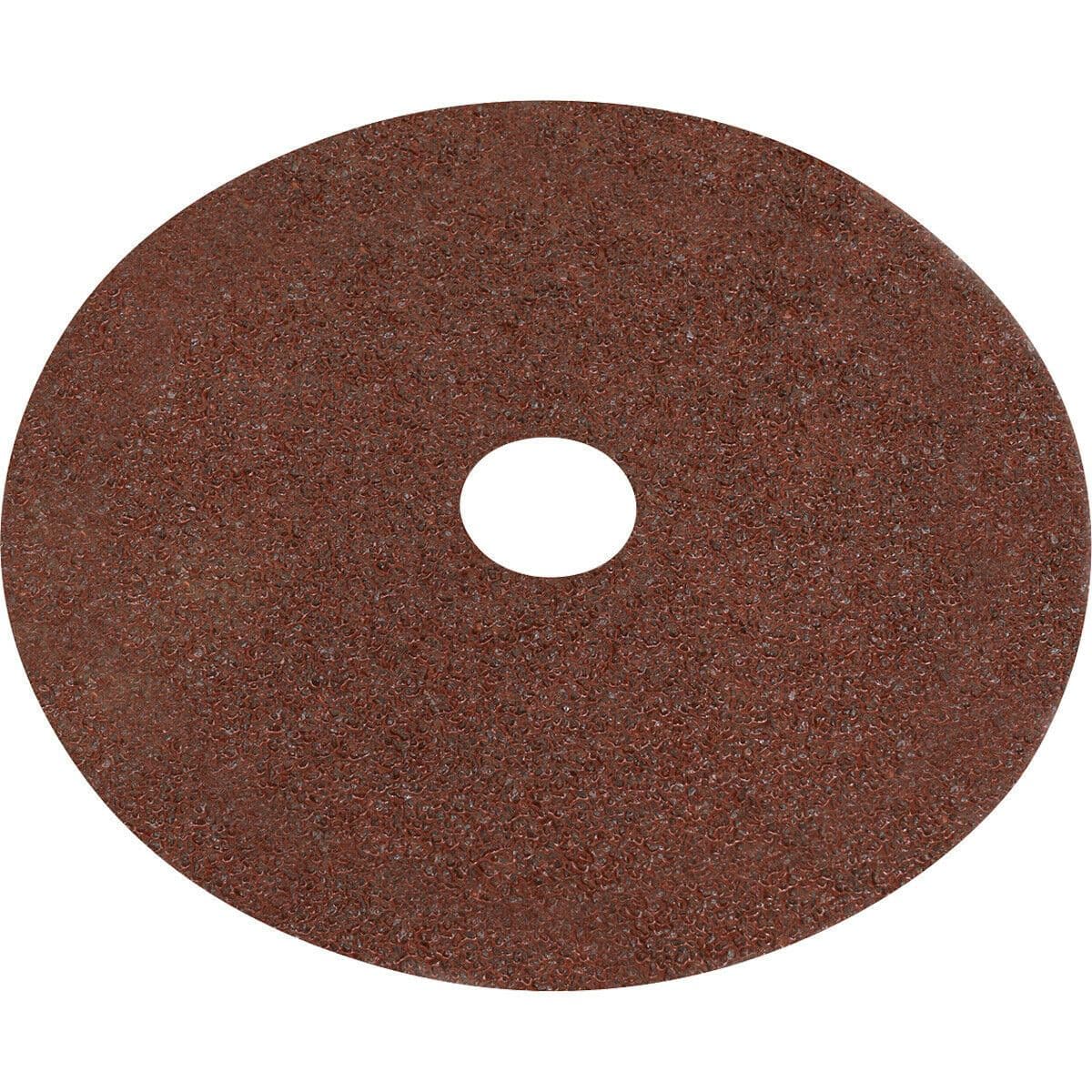 25 PACK 100mm Fibre Backed Sanding Discs 24 Grit Aluminium Oxide Round Sheet