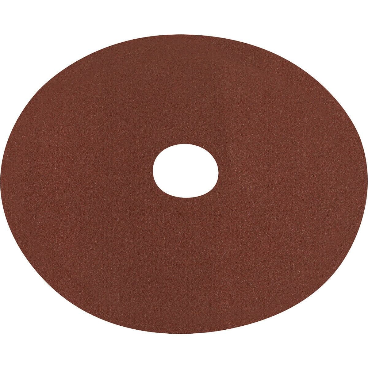25 PACK 125mm Fibre Backed Sanding Discs 80 Grit Aluminium Oxide Round Sheet