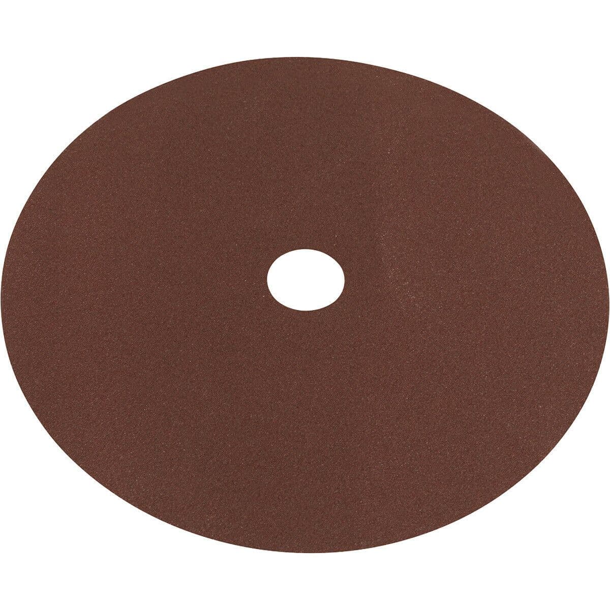 25 PACK 175mm Fibre Backed Sanding Discs - 80 Grit Aluminium Oxide Round Sheet