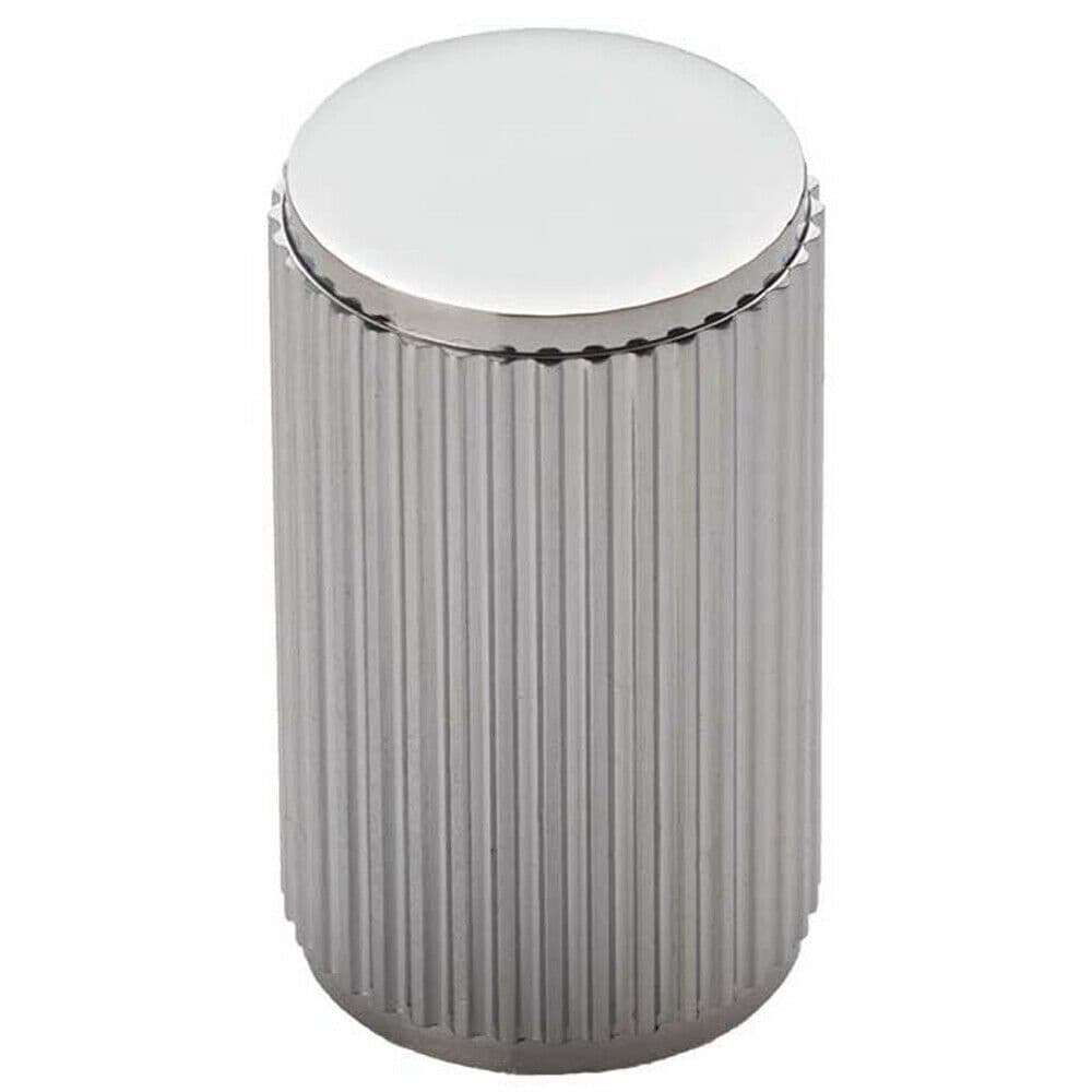 Lined Cylindrical Cupboard Door Knob 18mm Dia Polished Chrome Cabinet Handle