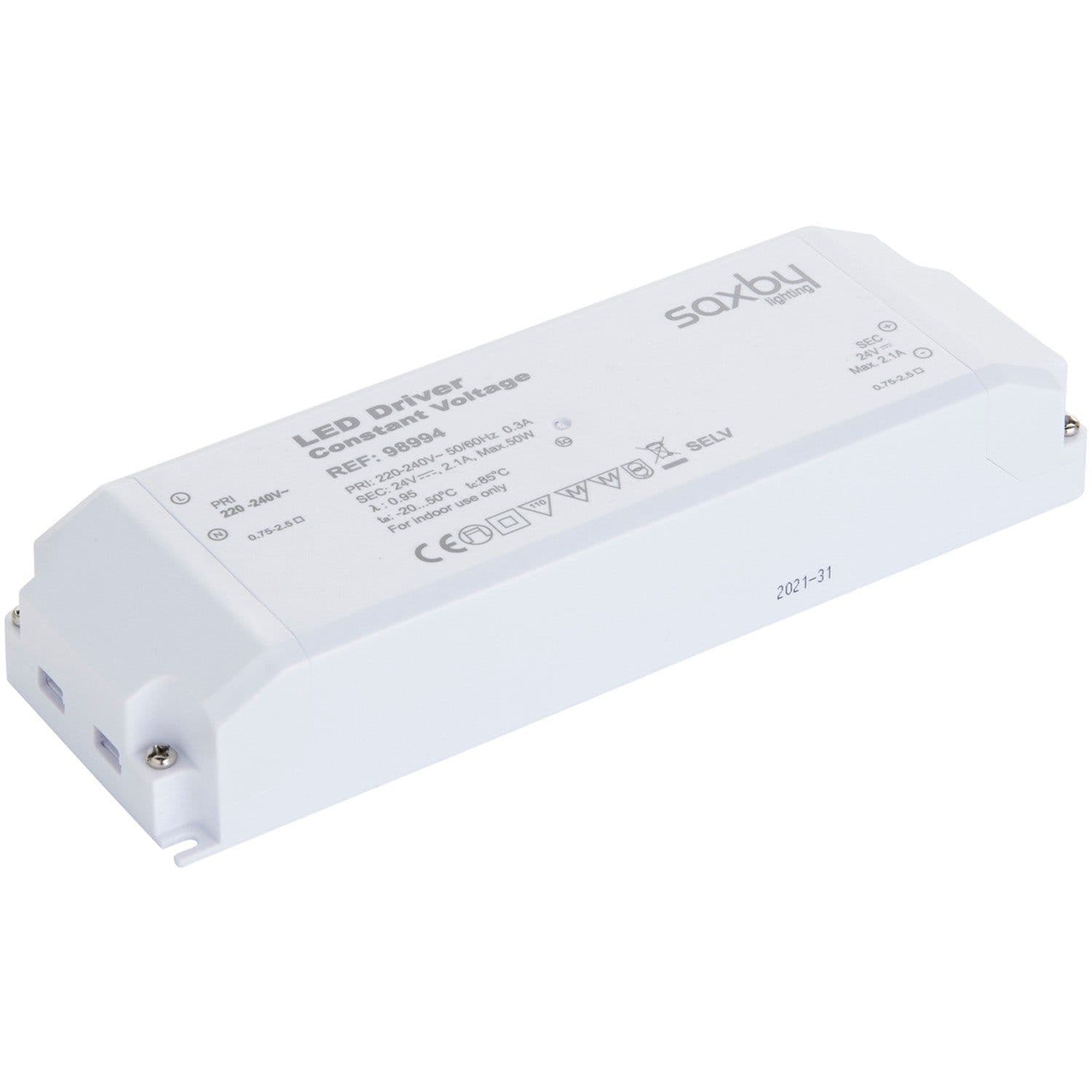 50W LED Driver 24V Constant Voltage Fixed Output Power Supply Transformer