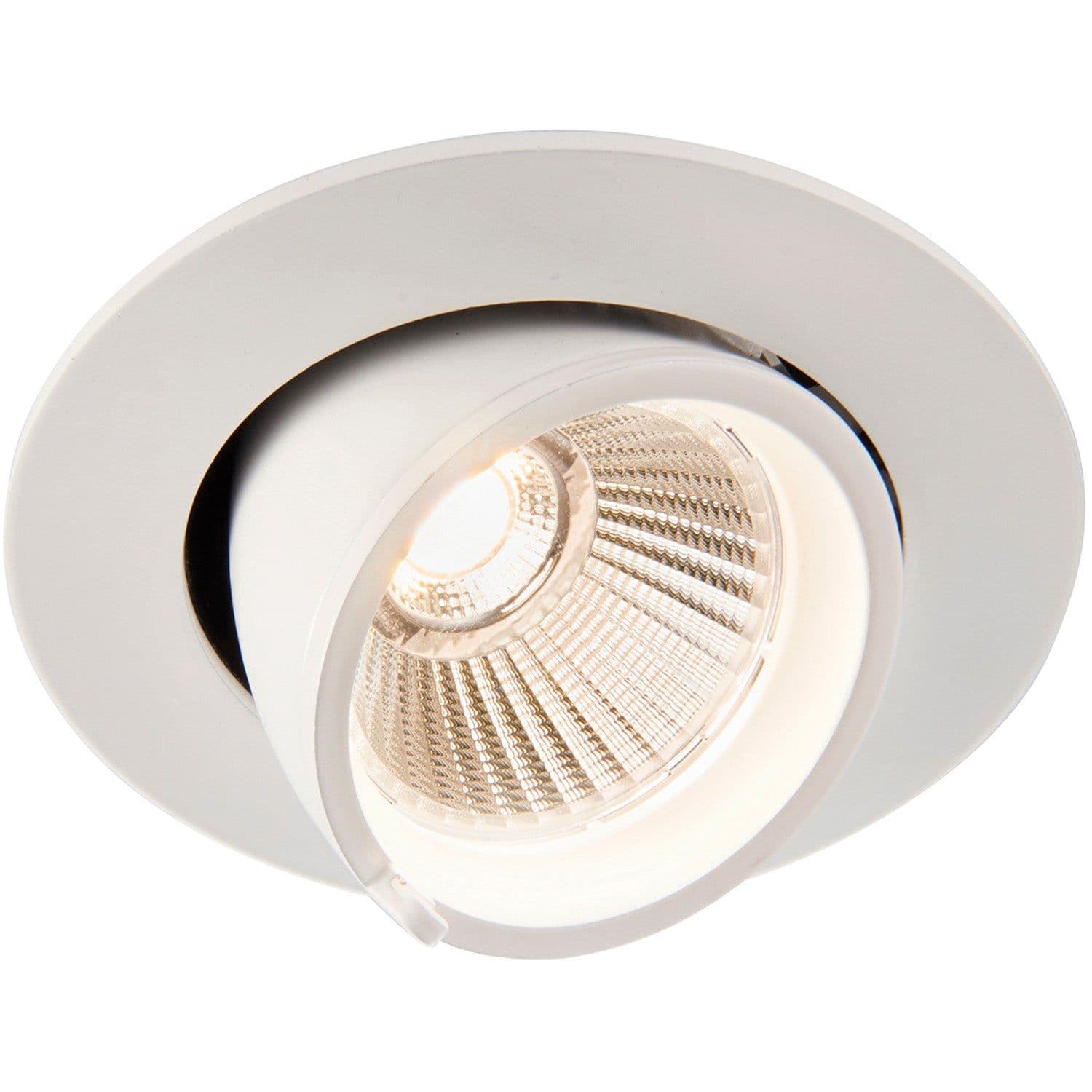 Fully Adjustable Recessed Ceiling Downlight 9W Warm LED Matt
