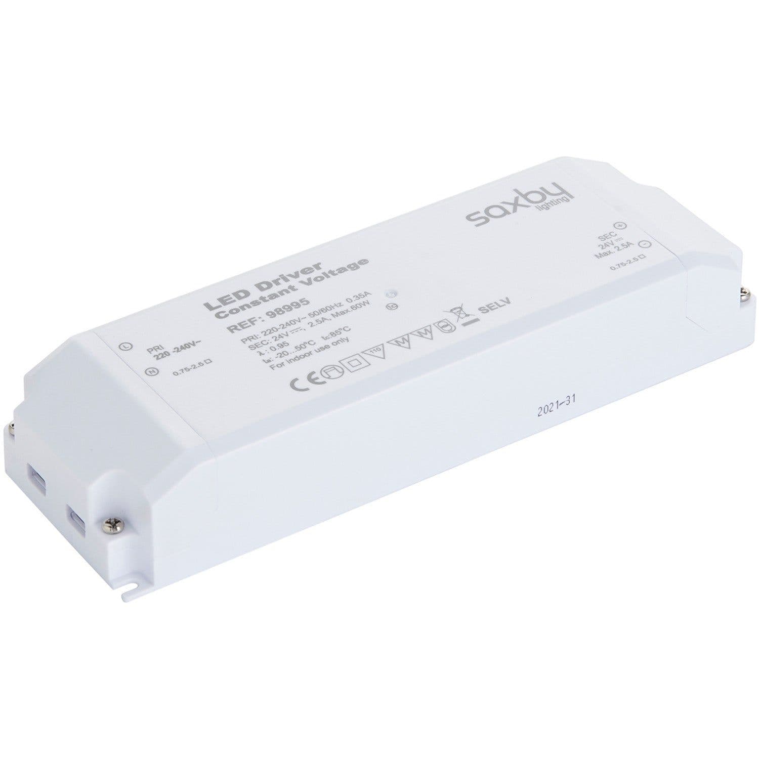 60W LED Driver 24V Constant Voltage Fixed Output Power Supply Transformer