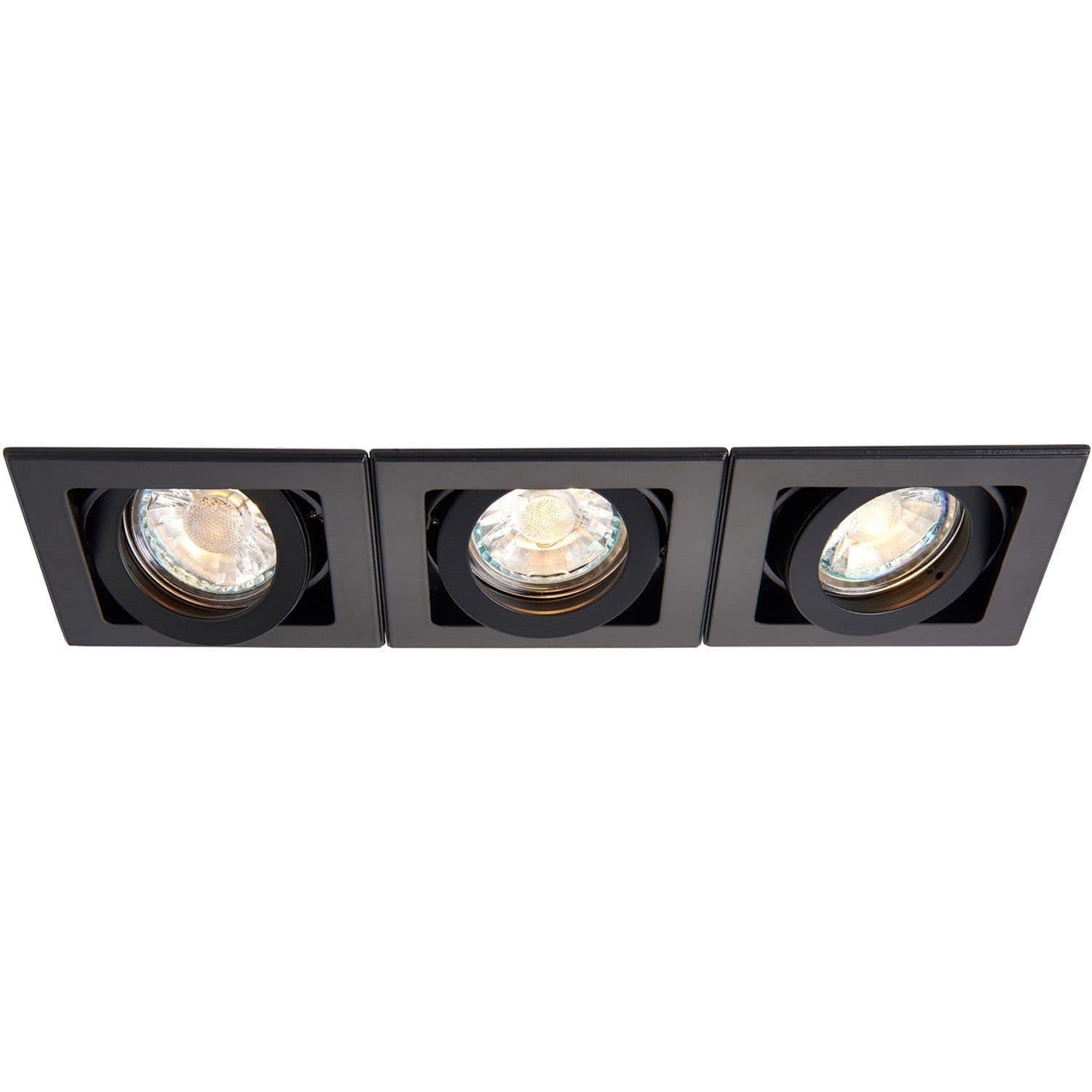 Triple Adjustable Recessed Boxed Downlight 3 x 50W GU10 Reflector Matt