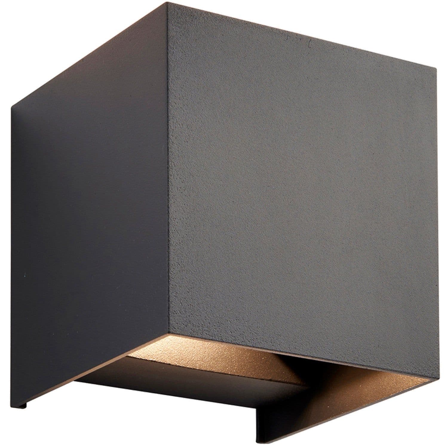 Twin Outdoor IP44 Cube Wall Light 2 x 5.5W CCT LED Matt Wall Lamp