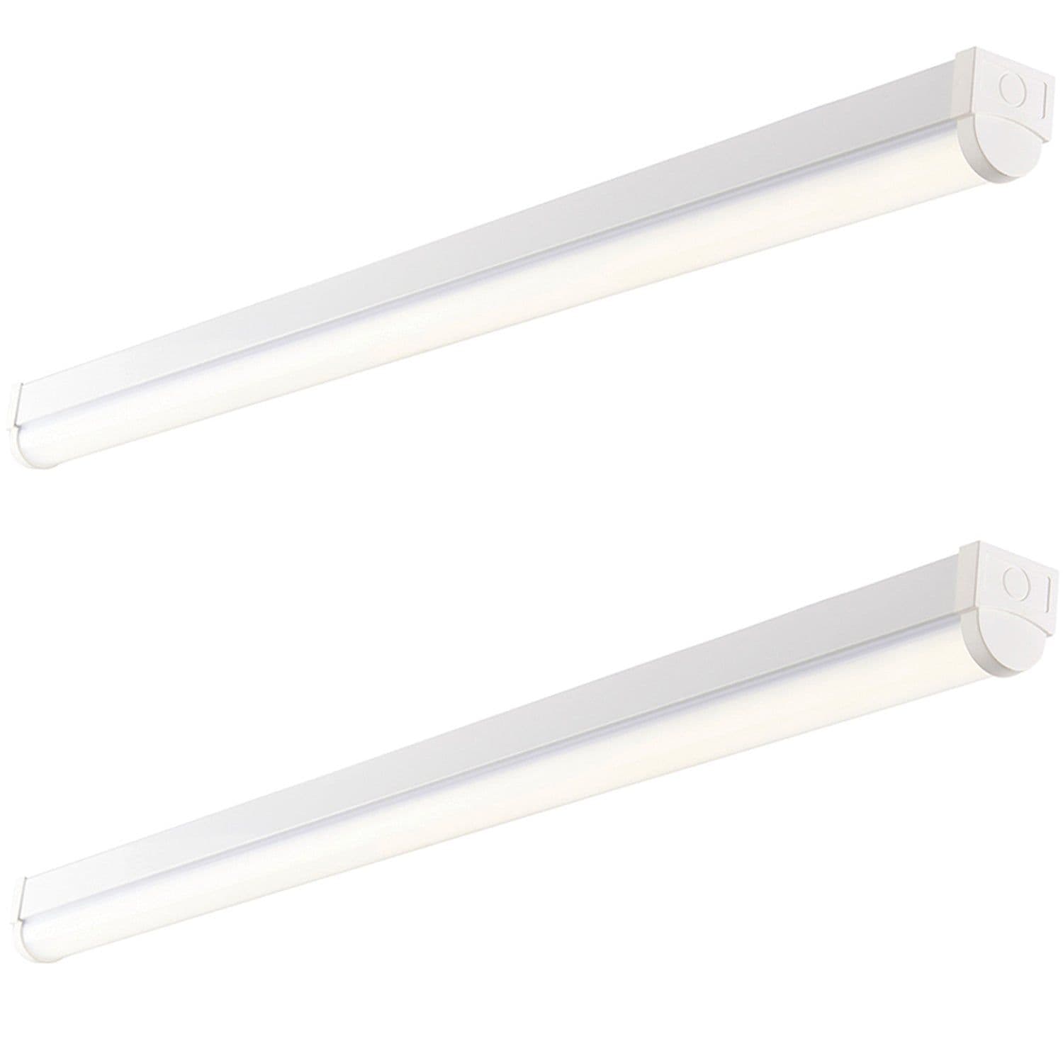 2 PACK 6ft High Lumen Batten Light 68.5W Cool LED Gloss & Opal