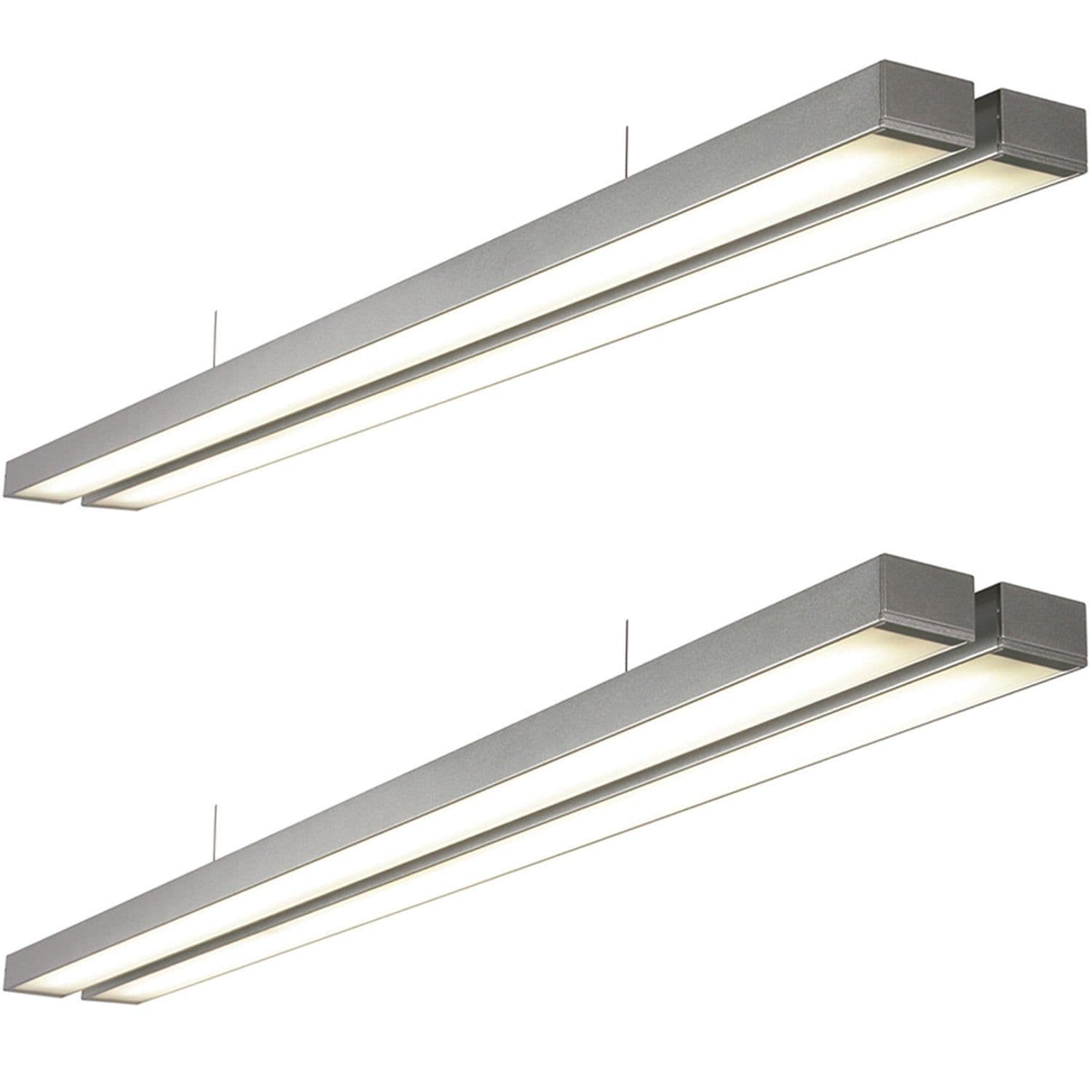 2 PACK Twin Commercial LED Suspension Light 1494 x 156mm 2 x 26W CCT LED