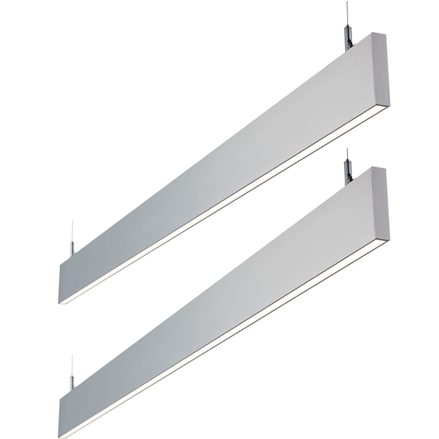 2 PACK Slim Commercial Suspension Light 1500mm x 20mm 40W Cool LED