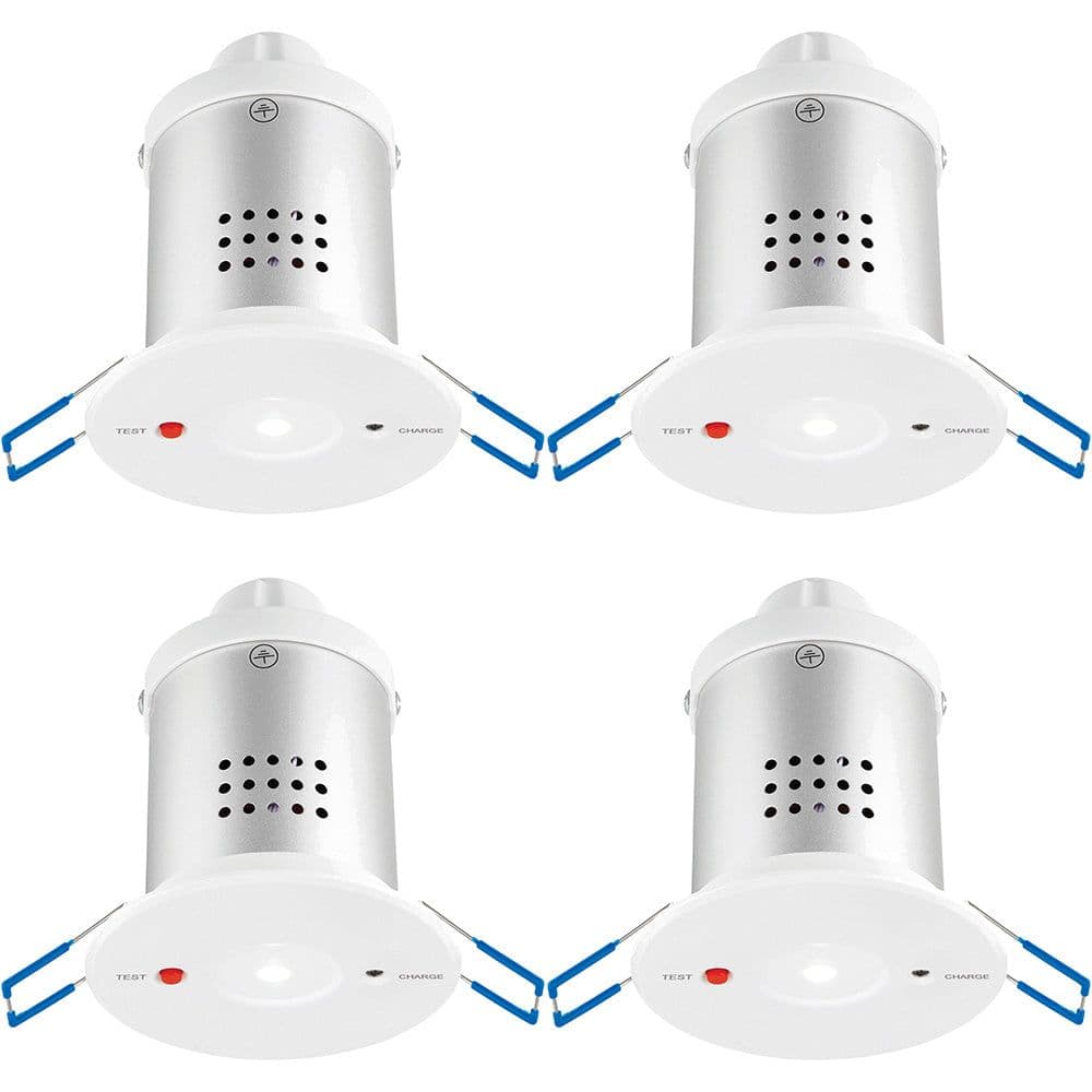 4 PACK Recessed Emergency Ceiling Downlight Daylight Self Contained