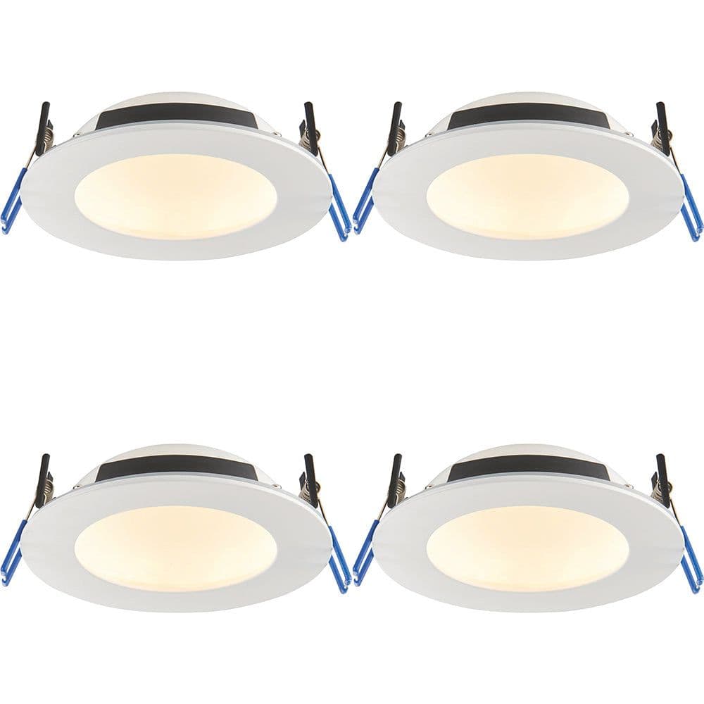 4 PACK Anti Glare Recessed IP65 Ceiling Downlight 12W CCT LED Matt