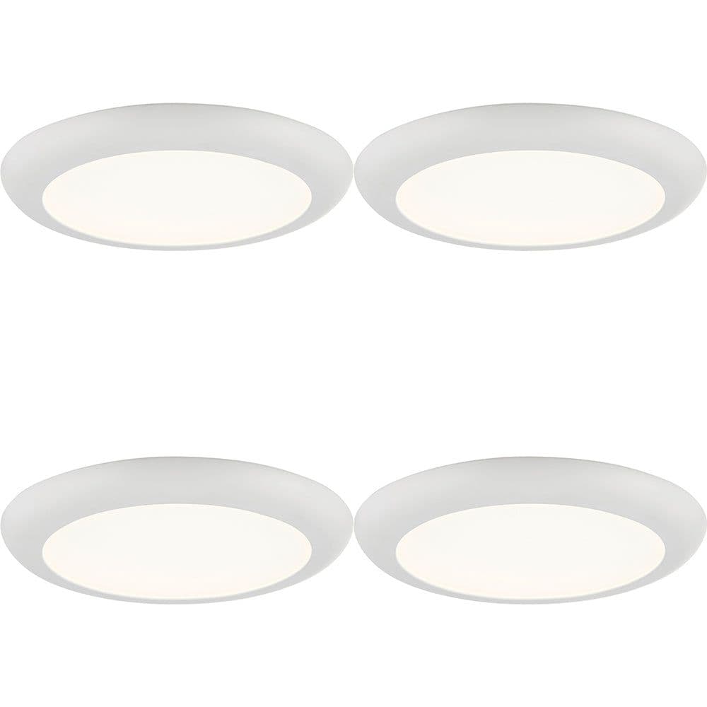 4 PACK Ultra Slim Recessed Ceiling Downlight 18W Cool LED Matt