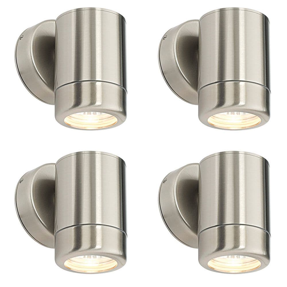 4 PACK Dimmable Outdoor IP65 Wall Downlight 7W GU10 LED Stainless Steel