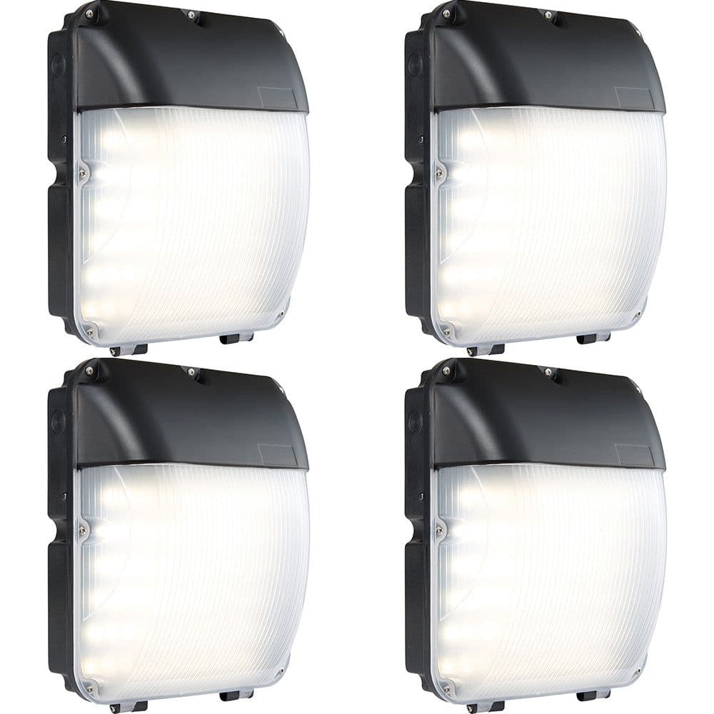 4 PACK Outdoor IP65 Bulkhead Wall Light - 30W Cool White LED - Weatherproof