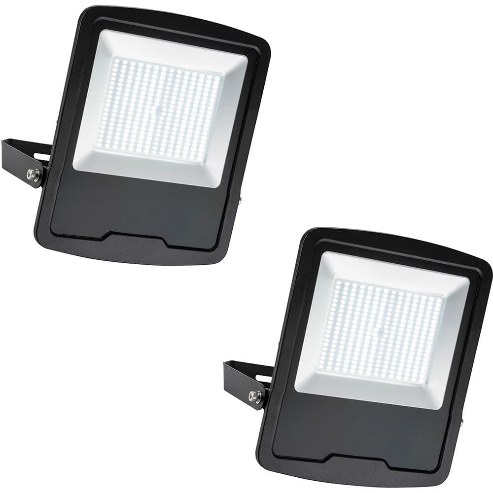 2 PACK Slim Outdoor IP65 Floodlight 200W Daylight LED High Output