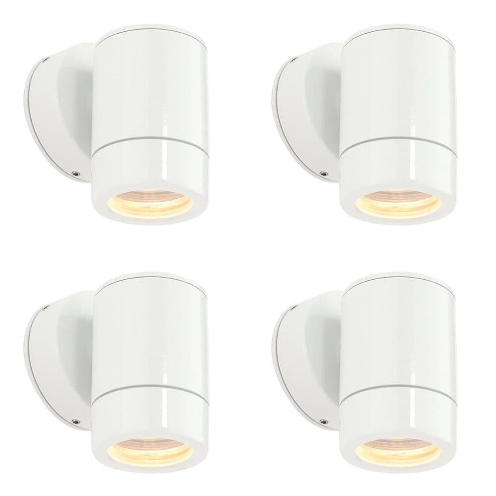 4 PACK Outdoor IP65 Wall Downlight Dimmable 7W LED GU10 Gloss