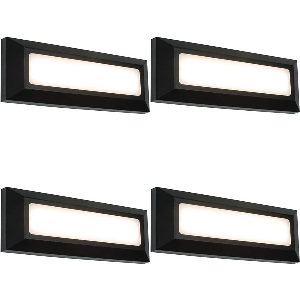 4 PACK Outdoor IP65 Pathway Guide Light Direct 3W Warm White LED ABS