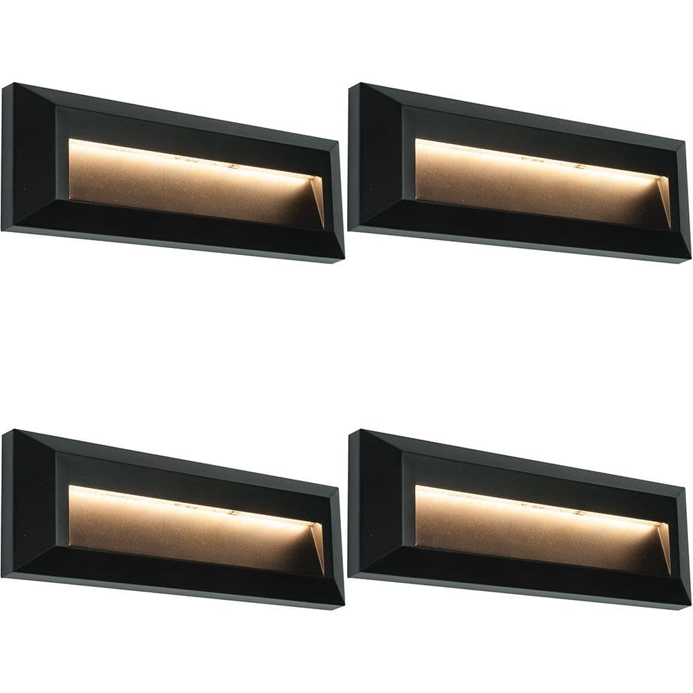 4 PACK Outdoor Pathway Guide Light Indirect 2W Warm White LED ABS