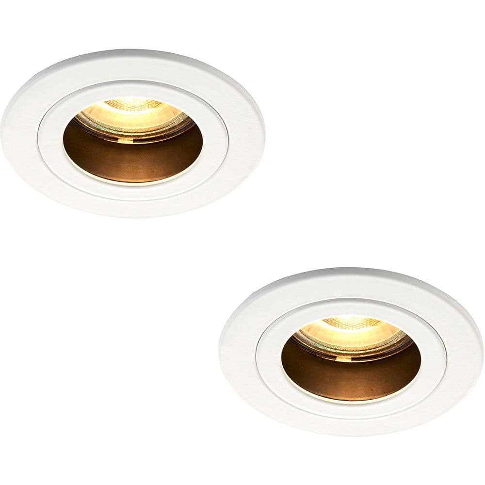 2 PACK Anti Glare Recessed Ceiling Downlight 50W GU10 Reflector Matt