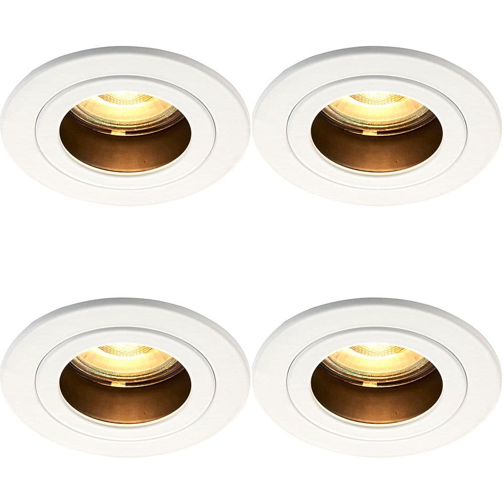 4 PACK Anti Glare Recessed Ceiling Downlight 50W GU10 Reflector Matt
