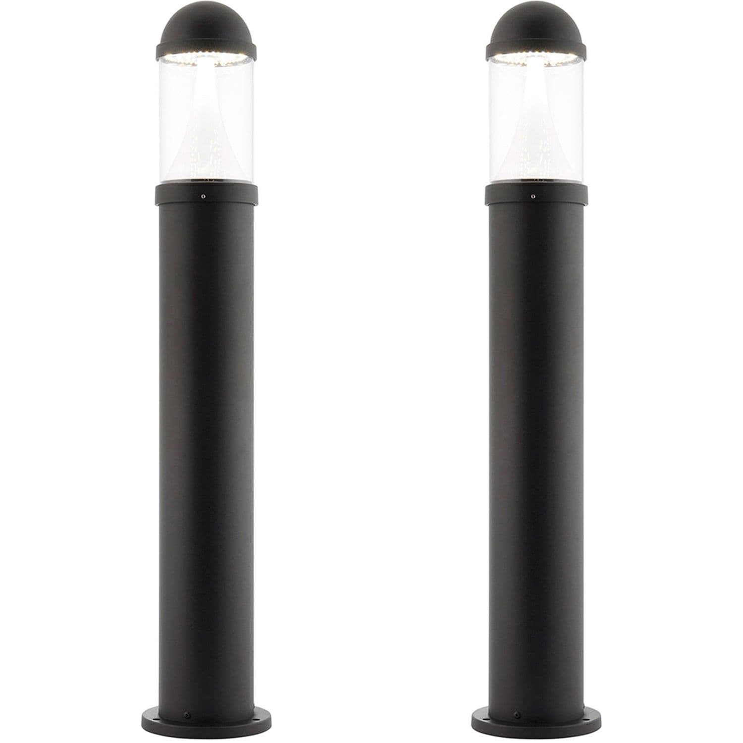 2 PACK Outdoor Bollard Post Light 20W CCT LED Module Textured Finish