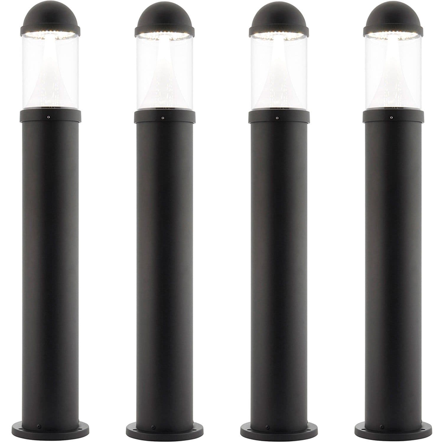 4 PACK Outdoor Bollard Post Light 20W CCT LED Module Textured Finish