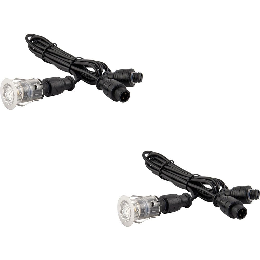 2 PACK Single Recessed 25mm Decking Light Module 0.75W CCT LED Steel
