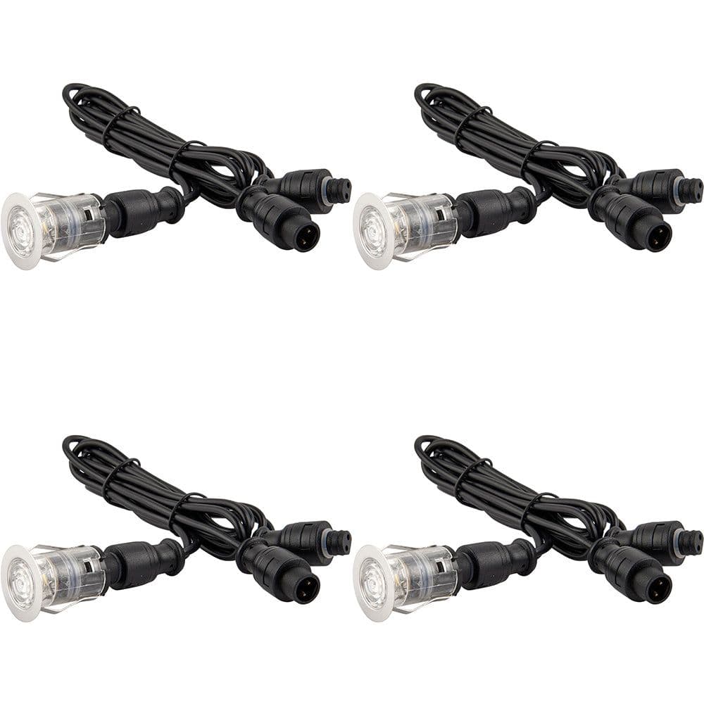 4 PACK Single Recessed 25mm Decking Light Module 0.75W CCT LED Steel