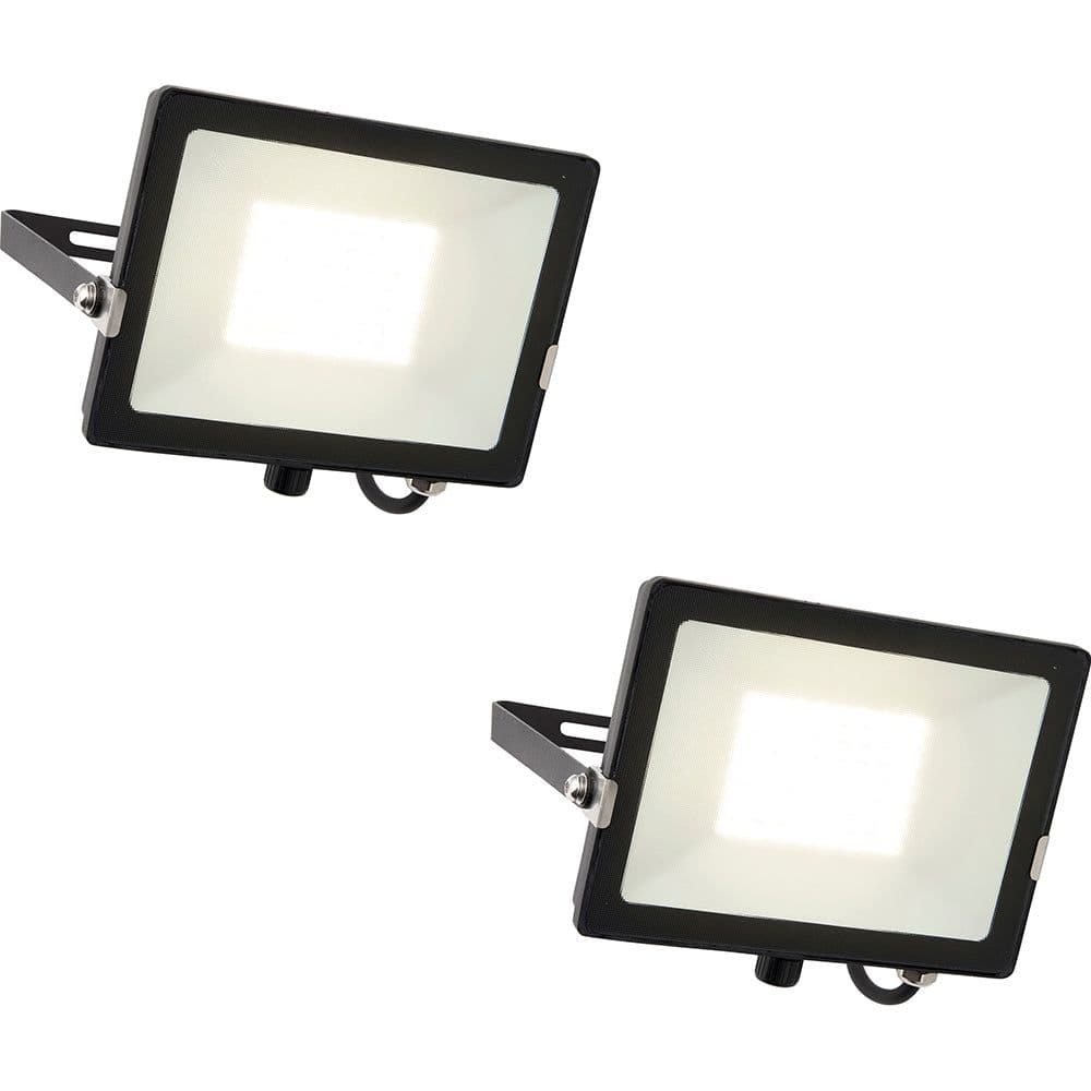 2 PACK Outdoor Waterproof LED Floodlight 50W Cool White LED Matt