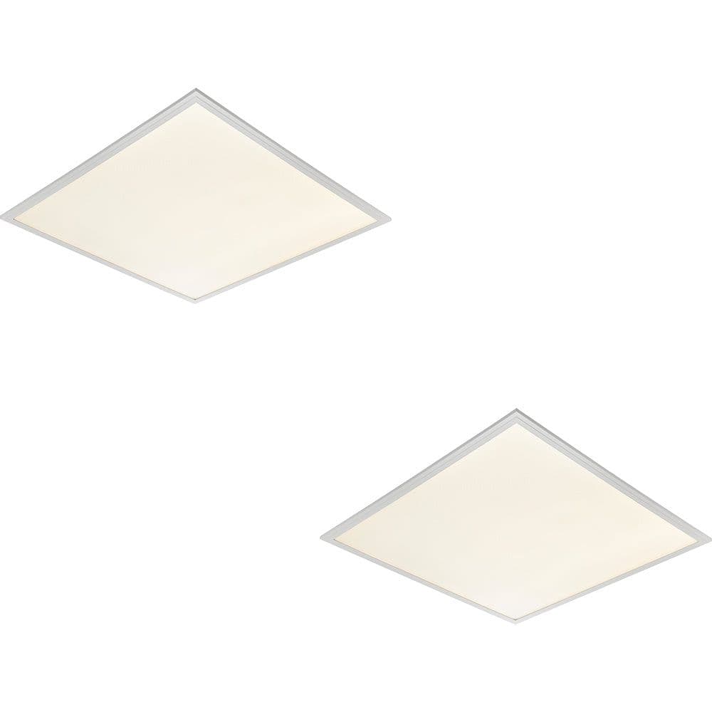 2 PACK Anti Glare Ceiling Panel Light 40W Cool LED Paint
