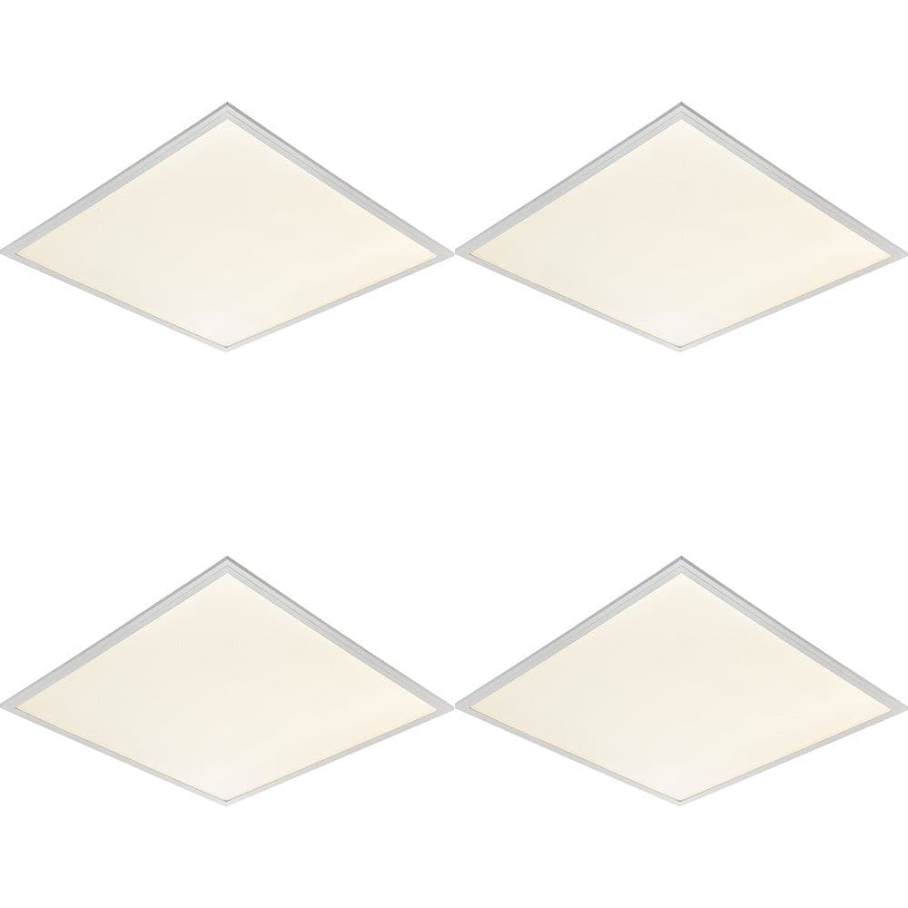 4 PACK Anti-Glare Ceiling Panel Light - 40W Cool White LED - White Paint