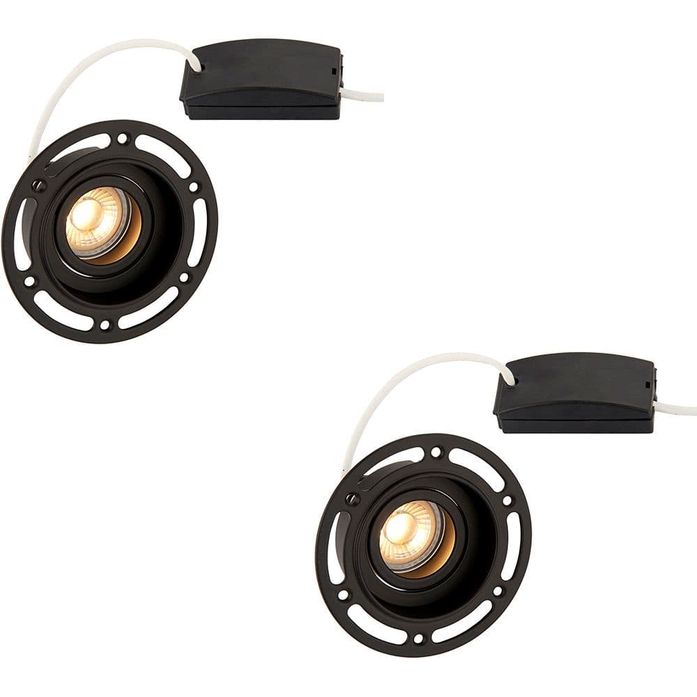 2 PACK Trimless Plaster Downlight 50W GU10 Reflector LED Matt
