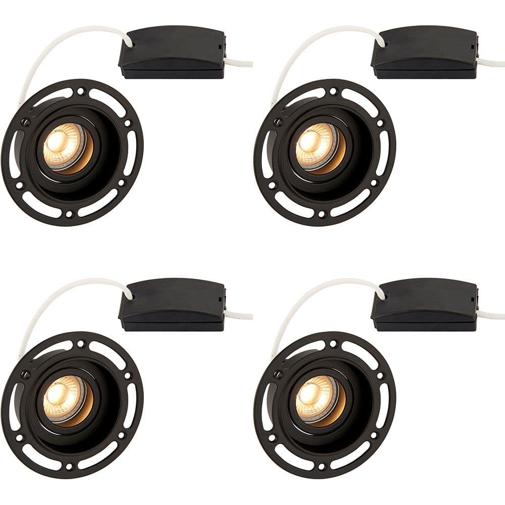 4 PACK Trimless Plaster Downlight 50W GU10 Reflector LED Matt