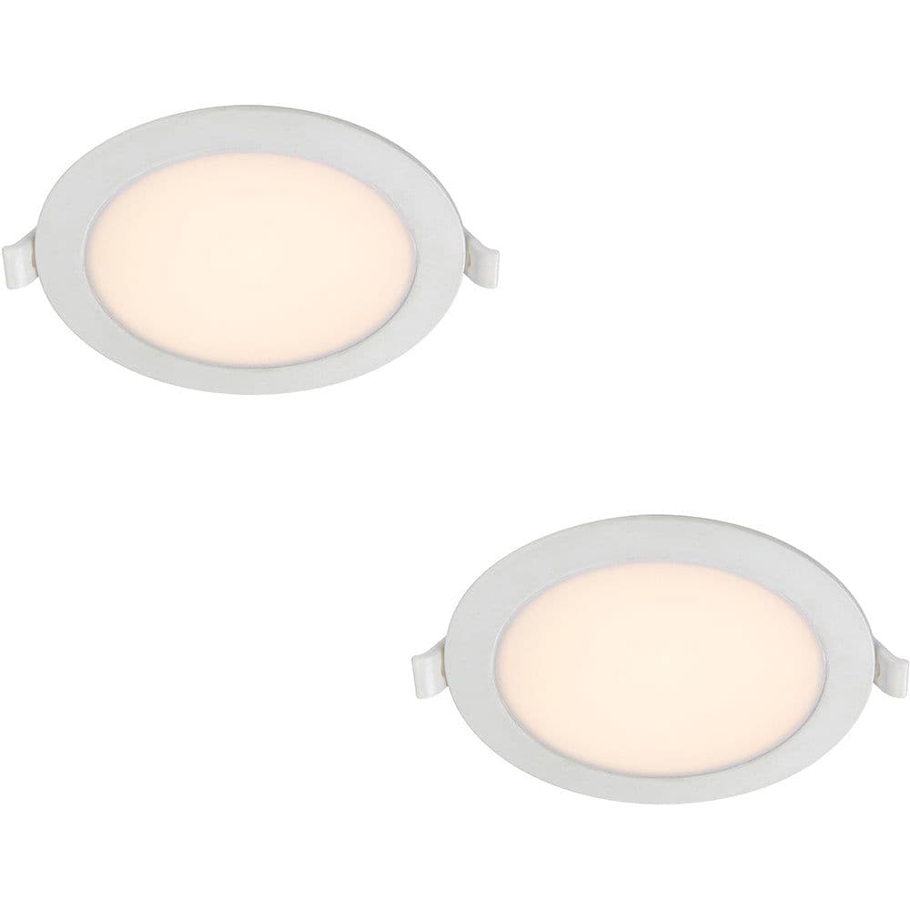 2 PACK Backlit Recessed Ceiling Downlight 8W CCT LED Integrated Control Gear