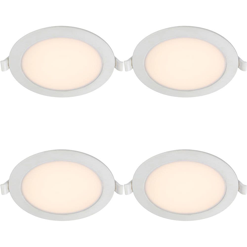 4 PACK Backlit Recessed Ceiling Downlight 8W CCT LED Integrated Control Gear