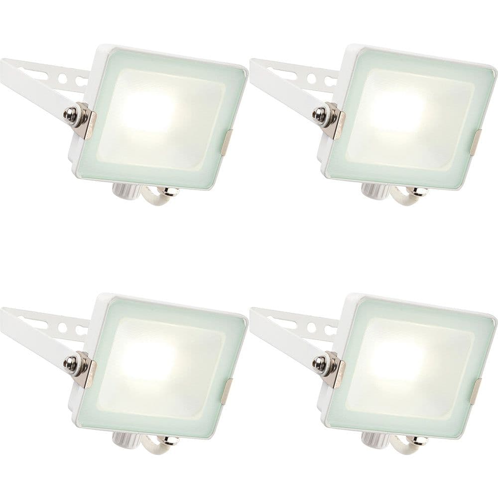4 PACK Outdoor Waterproof LED Floodlight 20W Cool LED Matt