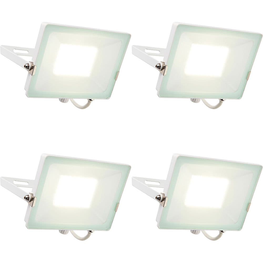 4 PACK Outdoor Waterproof LED Floodlight 50W Cool LED Matt